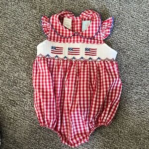 Southern Sunshine Smocked 4th of July Bubble